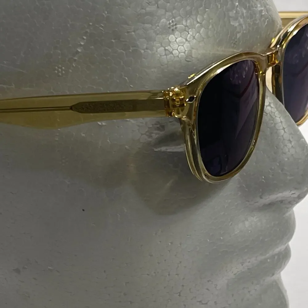 Zenni Optical Eyeglass Frames Only Translucent Yellow Gold Cats Eye